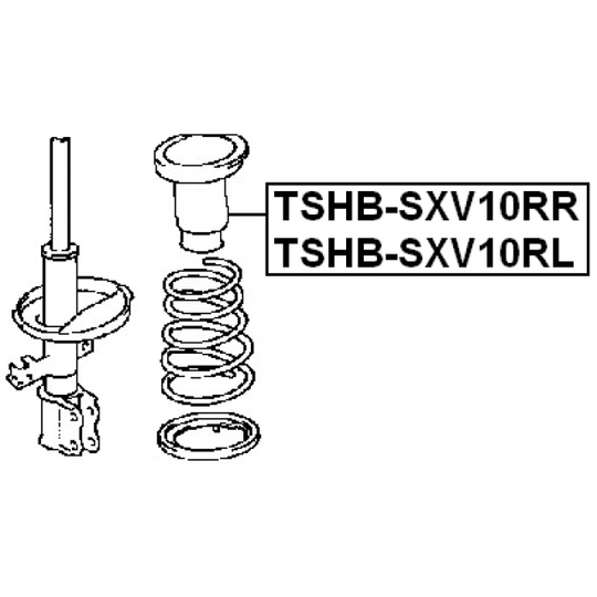 TSHB-SXV10RL - Protective Cap/Bellow, shock absorber 