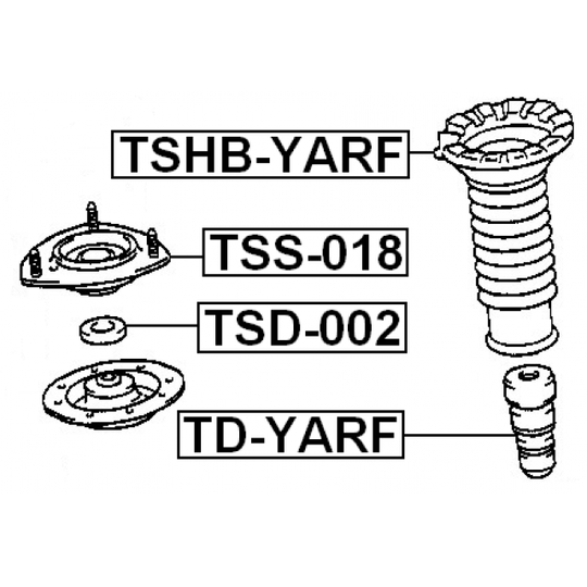 TSHB-YARF - Suojus/palje, iskunvaimentaja 