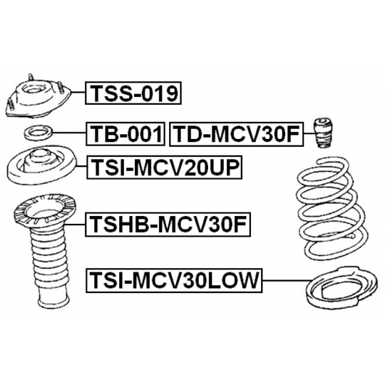 TSS-019 - Mounting, shock absorbers 