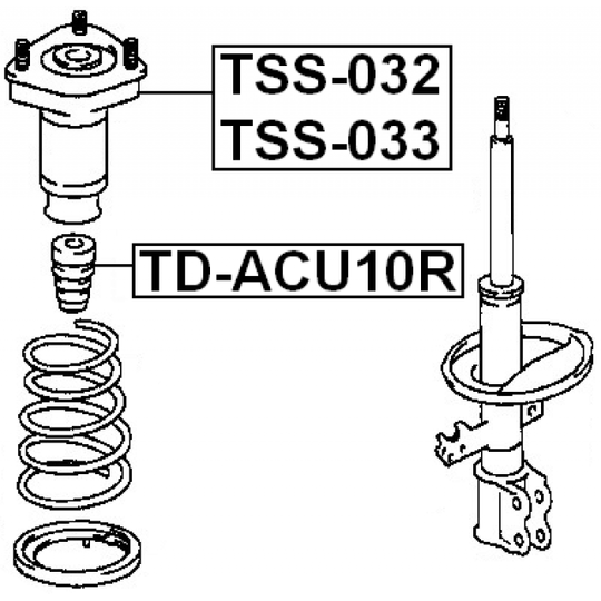 TSS-032 - Mounting, shock absorbers 