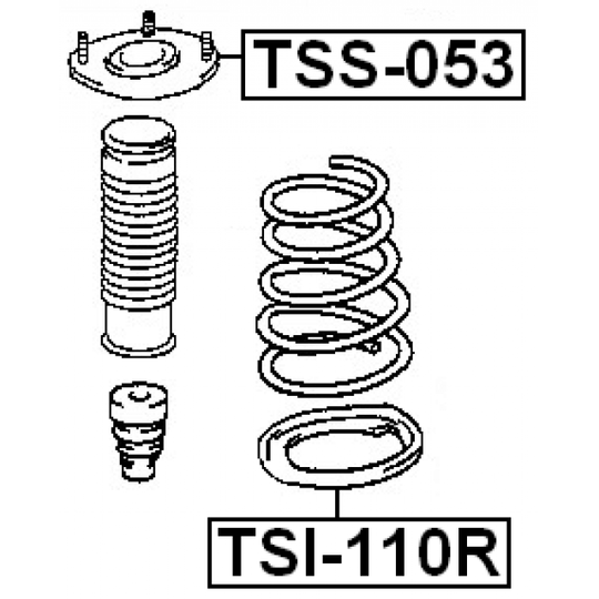 TSS-053 - Mounting, shock absorbers 