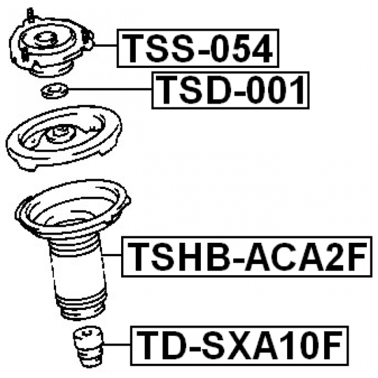 TSS-054 - Mounting, shock absorbers 