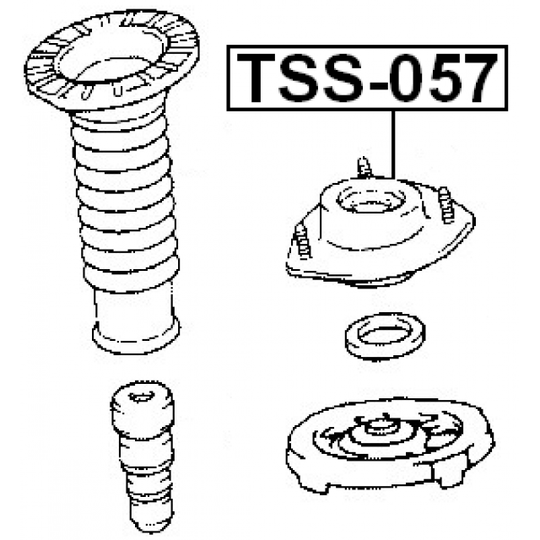 TSS-057 - Mounting, shock absorbers 