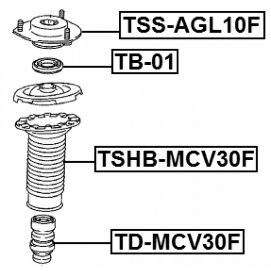 TSS-AGL10F - Mounting, shock absorbers 