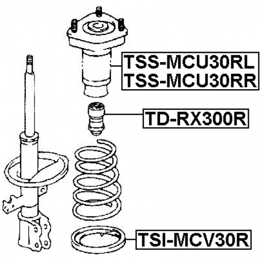 TSS-MCU30RL - Montering, stötdämpare 