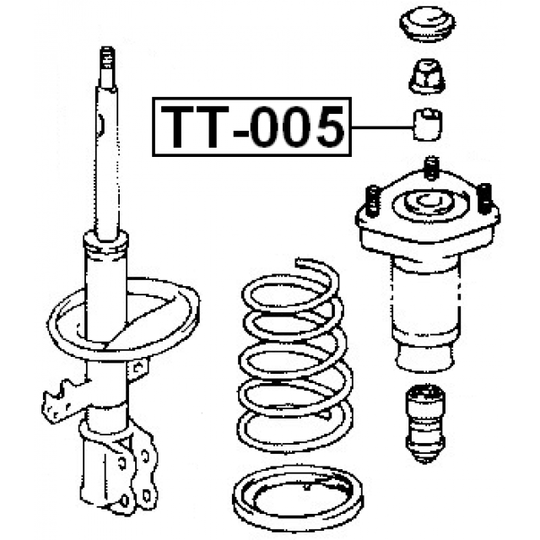 TT-005 - Spacer Bush, shock absorber 