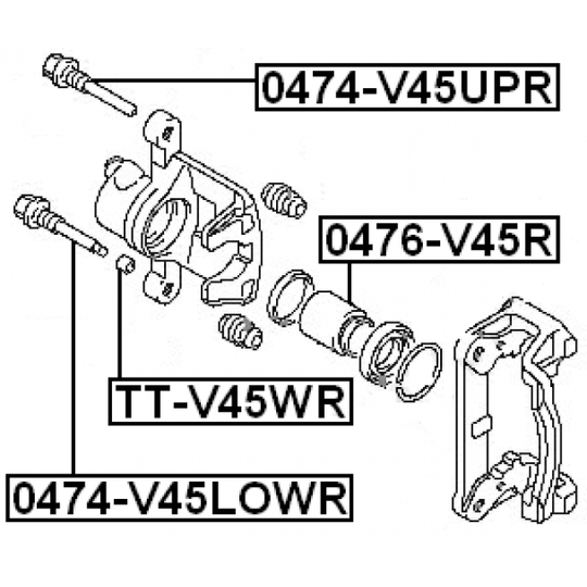 TT-V45WR - Accessory Kit, brake caliper 