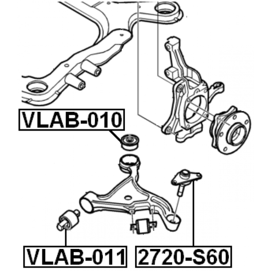 VLAB-011 - Control Arm-/Trailing Arm Bush 