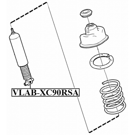 VLAB-XC90RSA - Bush, shock absorber 