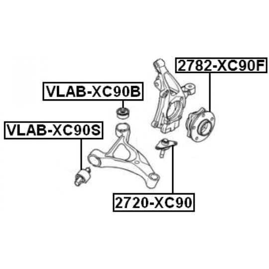 VLAB-XC90S - Control Arm-/Trailing Arm Bush 