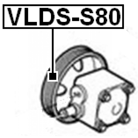 VLDS-S80 - Hihnapyörä, servopumppu 