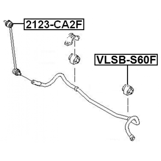 VLSB-S60F - Bearing Bush, stabiliser 
