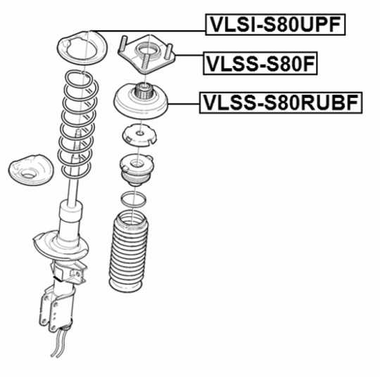 VLSS-S80RUBF - Mounting, shock absorbers 