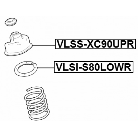 VLSS-XC90UPR - Mounting, shock absorbers 