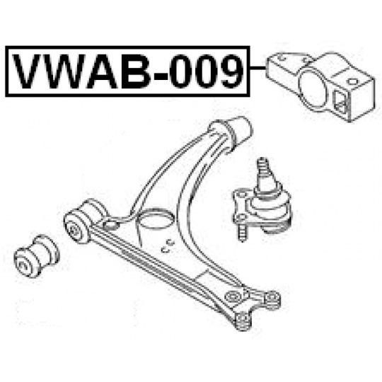 VWAB-009 - Control Arm-/Trailing Arm Bush 