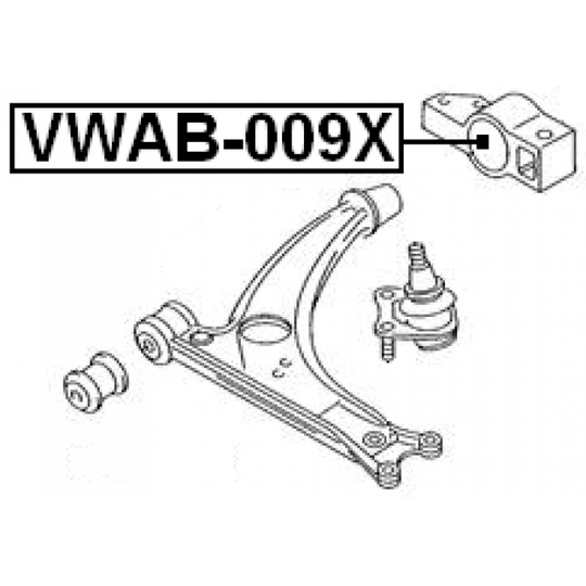 VWAB-009X - Control Arm-/Trailing Arm Bush 