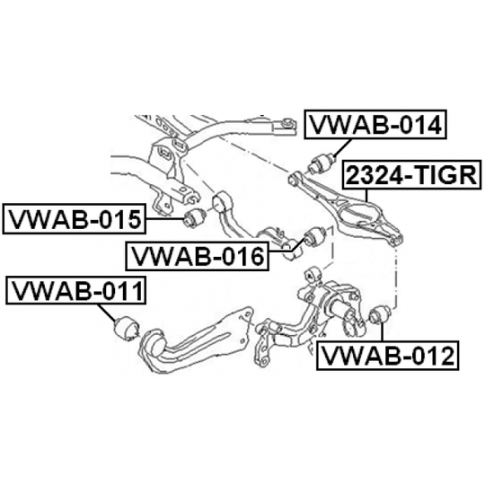 VWAB-012 - Bush, control arm mounting 