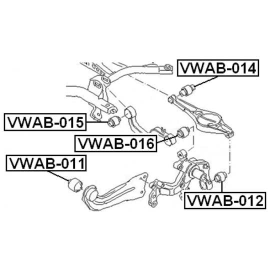 VWAB-014 - Control Arm-/Trailing Arm Bush 