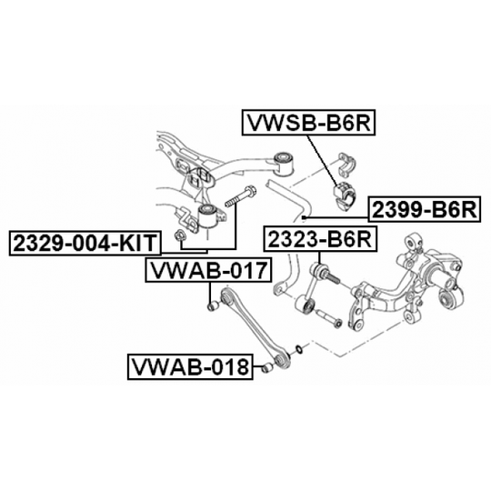 VWAB-017 - Control Arm-/Trailing Arm Bush 