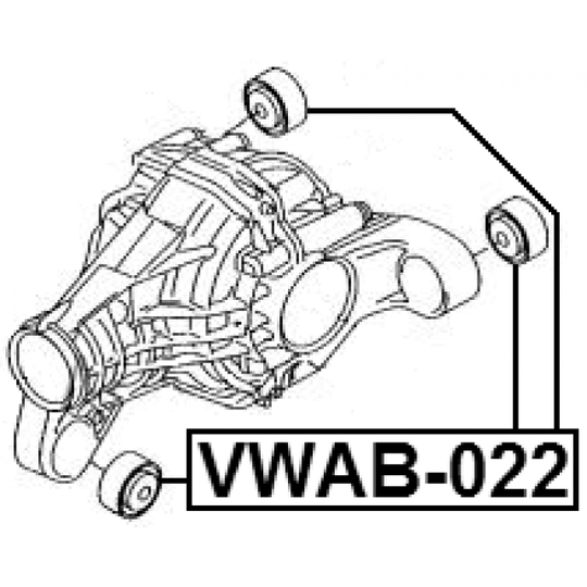 VWAB-022 - Mounting, differential 