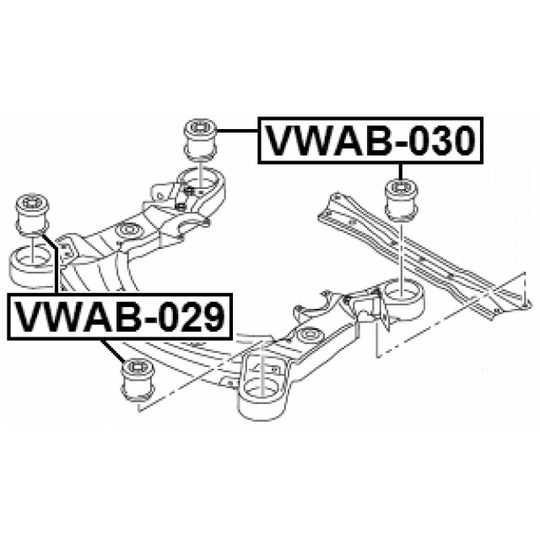 VWAB-029 - Mounting, axle beam 