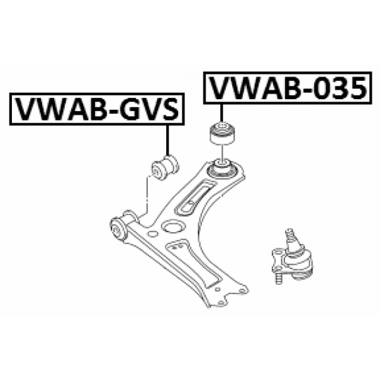 VWAB-035 - Control Arm-/Trailing Arm Bush 