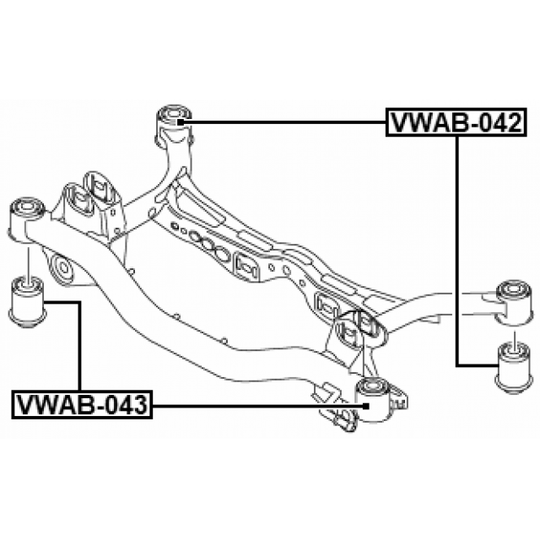 VWAB-042 - Mounting, axle beam 