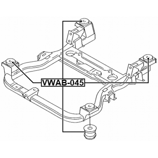 VWAB-045 - Mounting, axle beam 