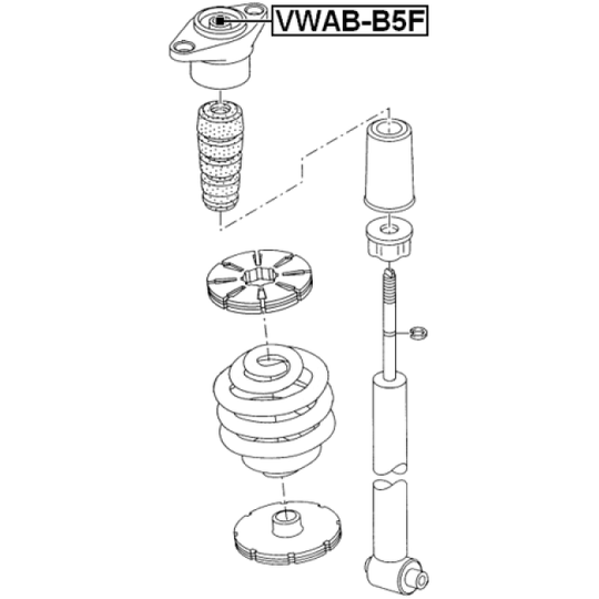 VWAB-B5F - Remskiva, generator 