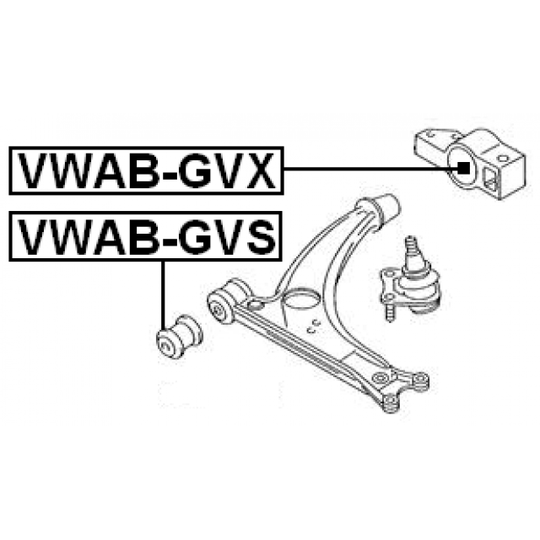 VWAB-GVX - Control Arm-/Trailing Arm Bush 