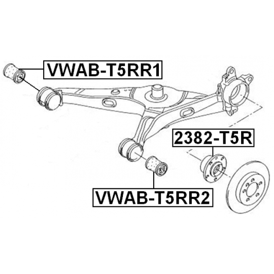 VWAB-T5RR2 - Control Arm-/Trailing Arm Bush 