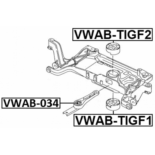VWAB-TIGF2 - Upphängning, axelstomme 