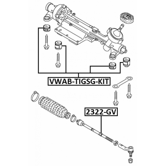 VWAB-TIGSG-KIT - Mounting, steering gear 