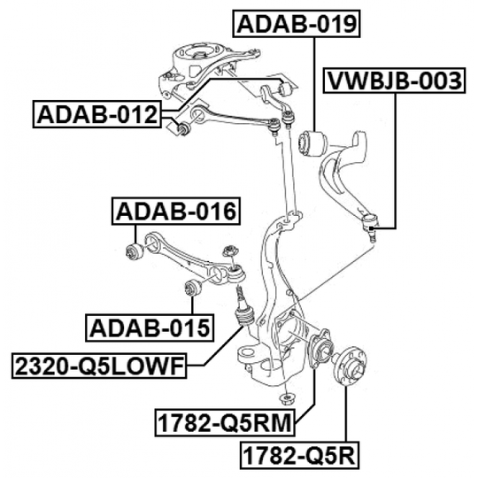 VWBJB-003 - Reparationssats, bär-/styrled 