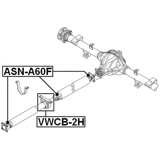 VWCB-2H - Bearing, propshaft centre bearing 