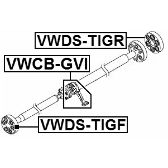 VWCB-GVI - Bearing, propshaft centre bearing 