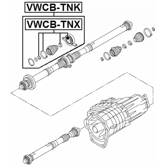 VWCB-TNK - Bearing, propshaft centre bearing 