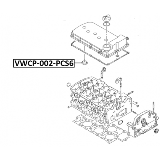 VWCP-002-PCS6 - Seal Ring, spark plug shaft 