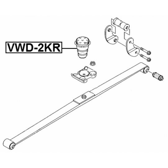 VWD-2KR - Leave Spring Stop, auxiliary spring 