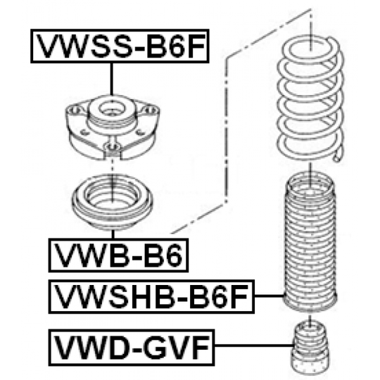 VWD-GVF - Gummibuffert, fjädring 