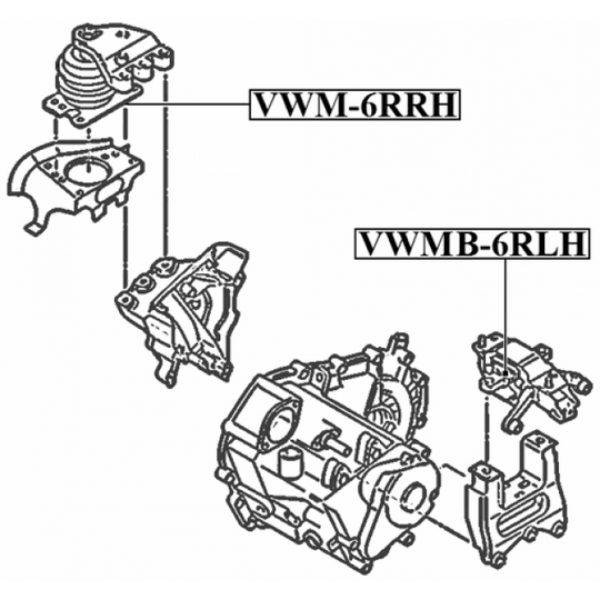 VWMB-6RLH - Engine Mounting 
