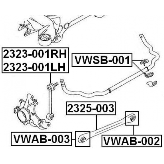 VWSB-001 - Bearing Bush, stabiliser 