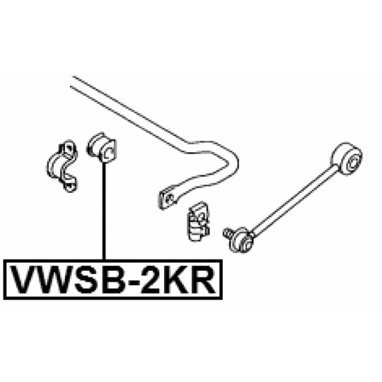 VWSB-2KR - Bearing Bush, stabiliser 