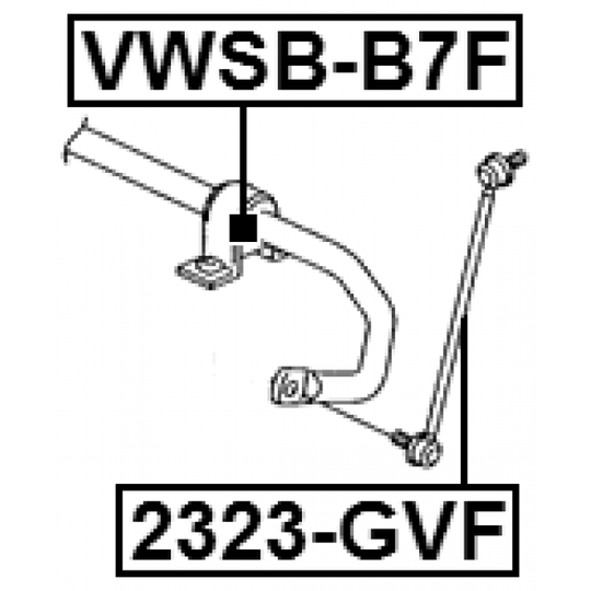 VWSB-B7F - Bussning, krängningshämmare 