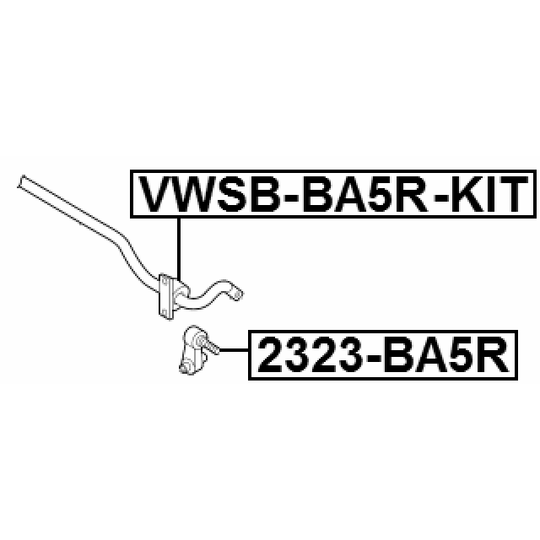 VWSB-BA5R-KIT - Bearing Bush, stabiliser 