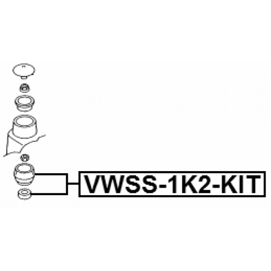 VWSS-1K2-KIT - Mounting, shock absorbers 