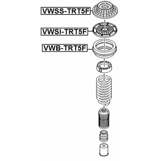 VWSS-TRT5F - Montering, stötdämpare 