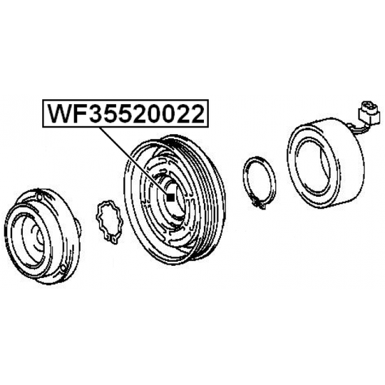 WF35520022 - Laakeri. kompressoriakseli 