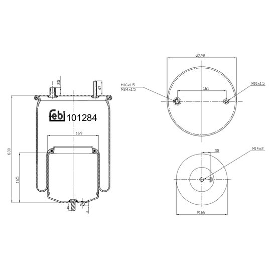 101284 - Bellow, air suspension 