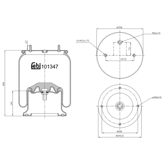 101347 - Bellow, air suspension 